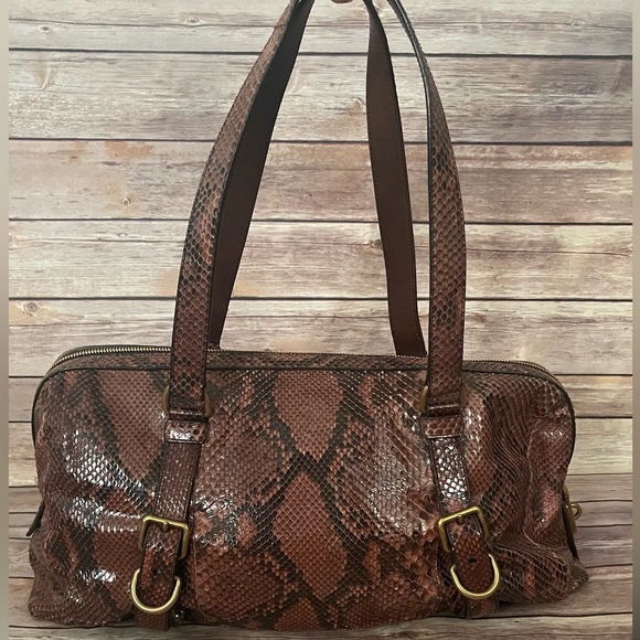 PRADA Pitone Python Snake Jeweled Shoulder Bag - Picture 3 of 13